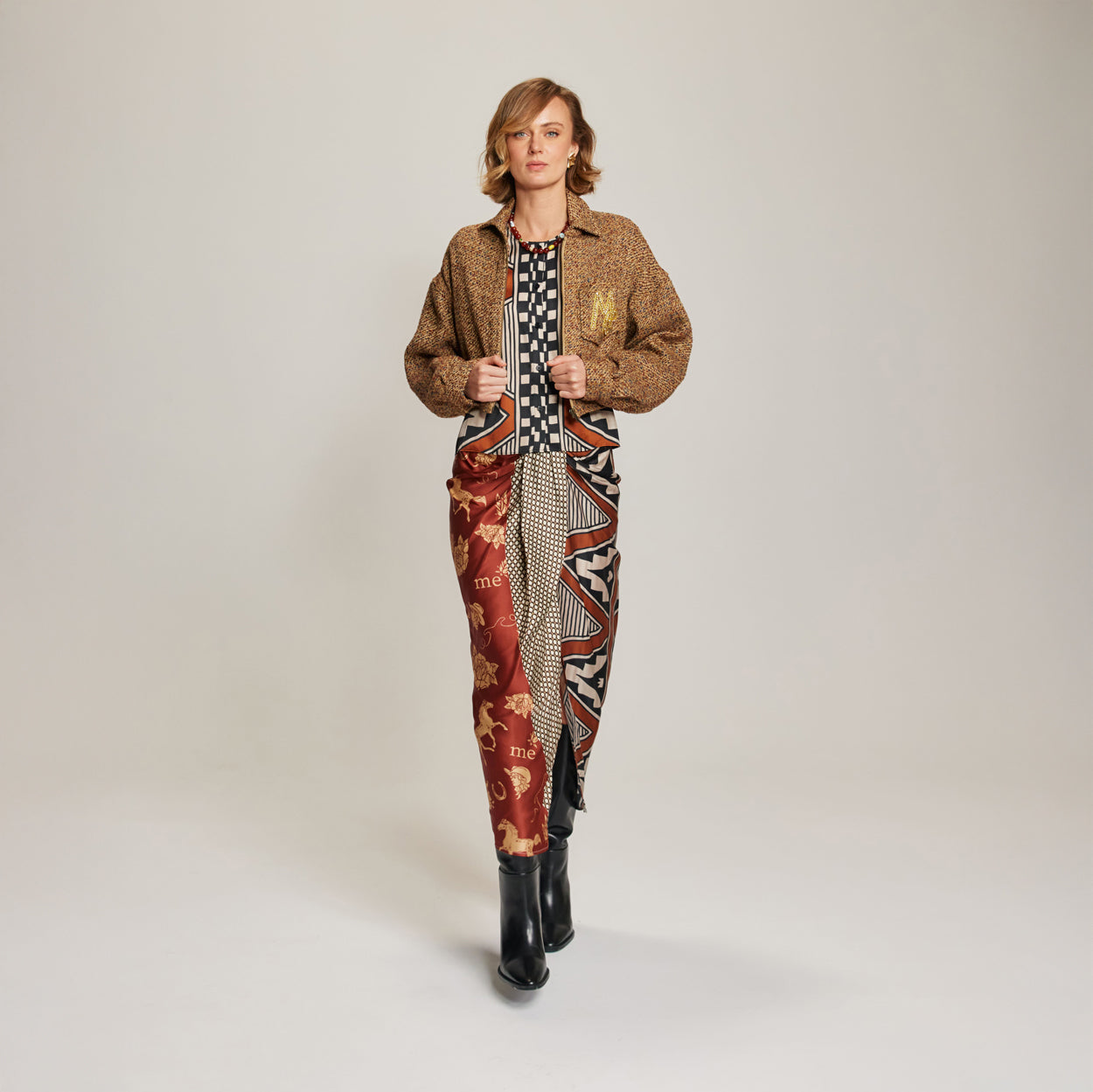 Luna Tie Front Skirt - Rodeo