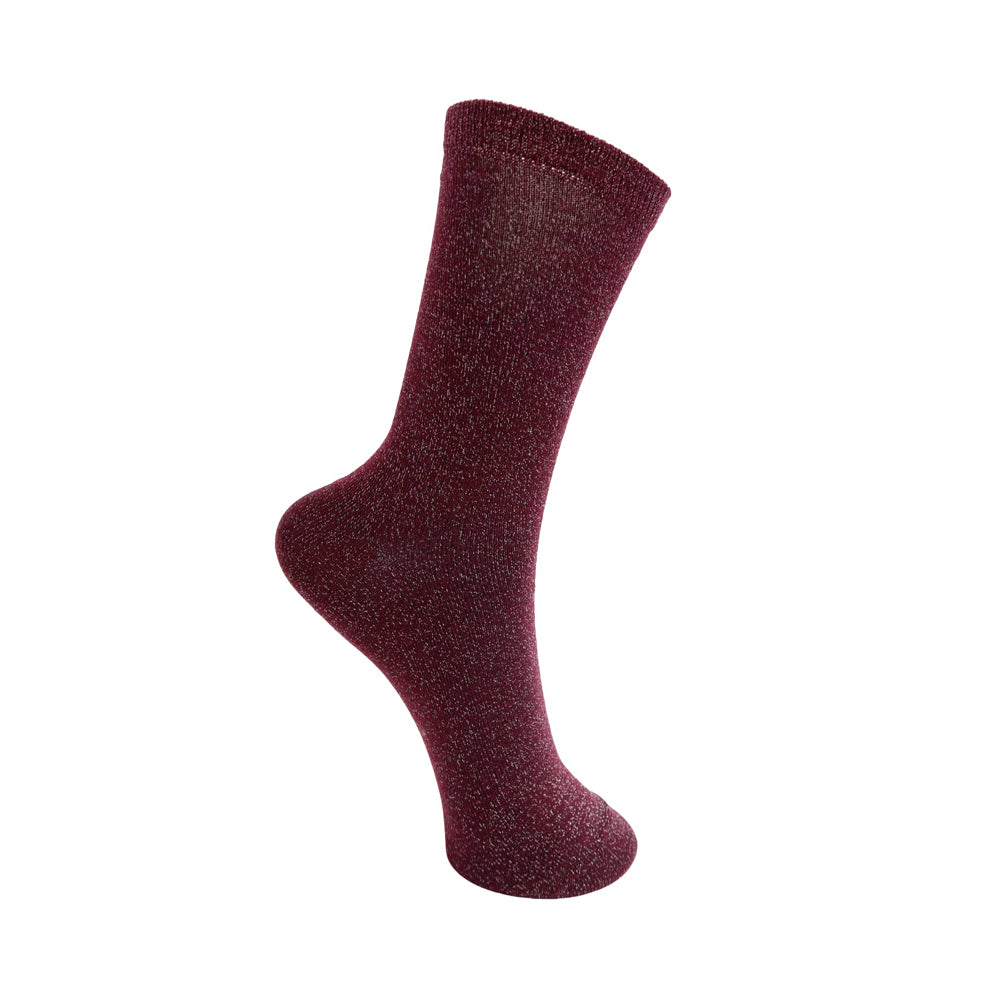 Lurex Sock - Wine