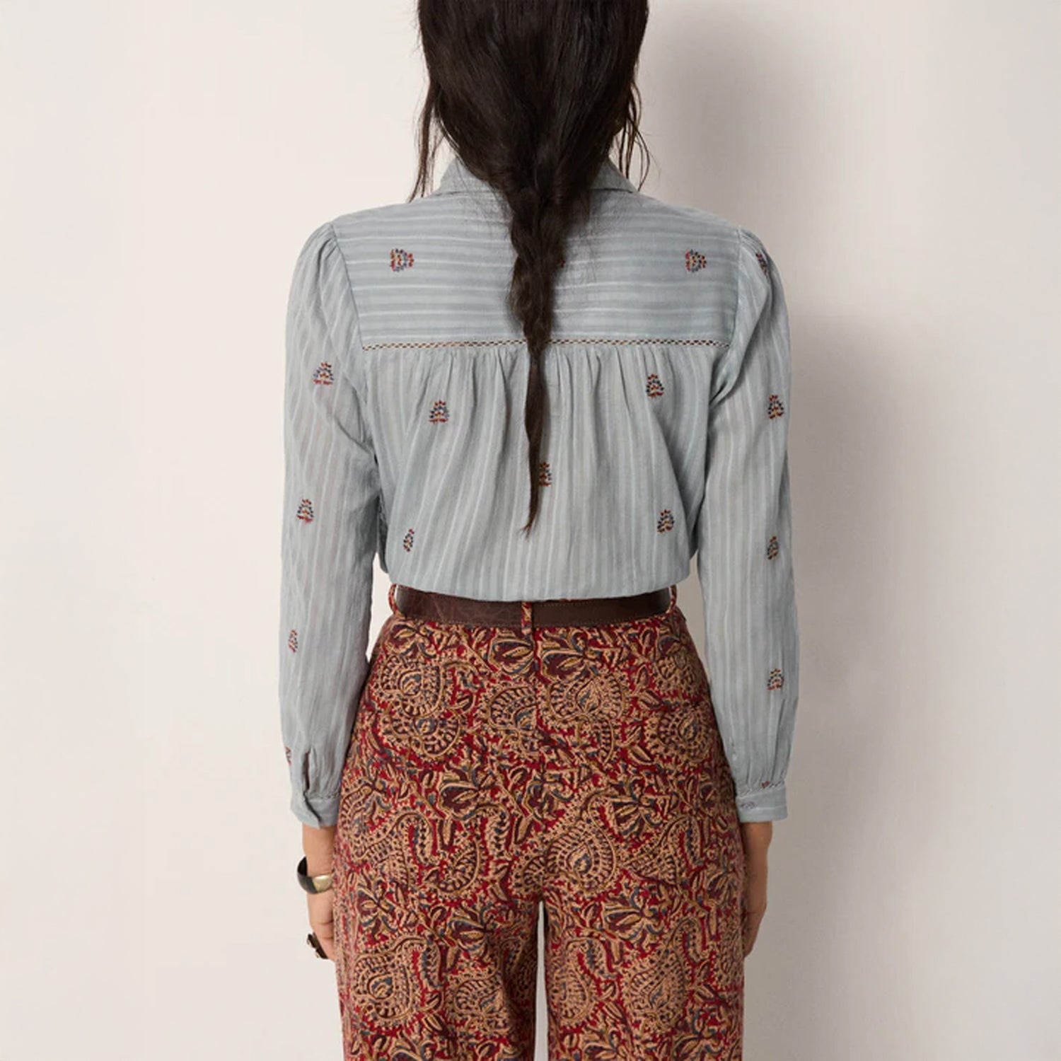 Jimmy Printed Trouser - Red Blue