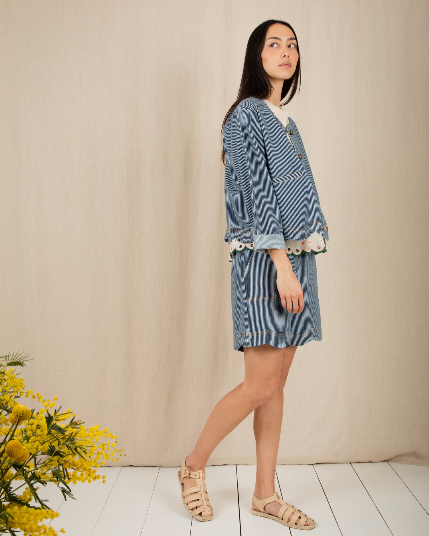 Marie Jacket - Ticking