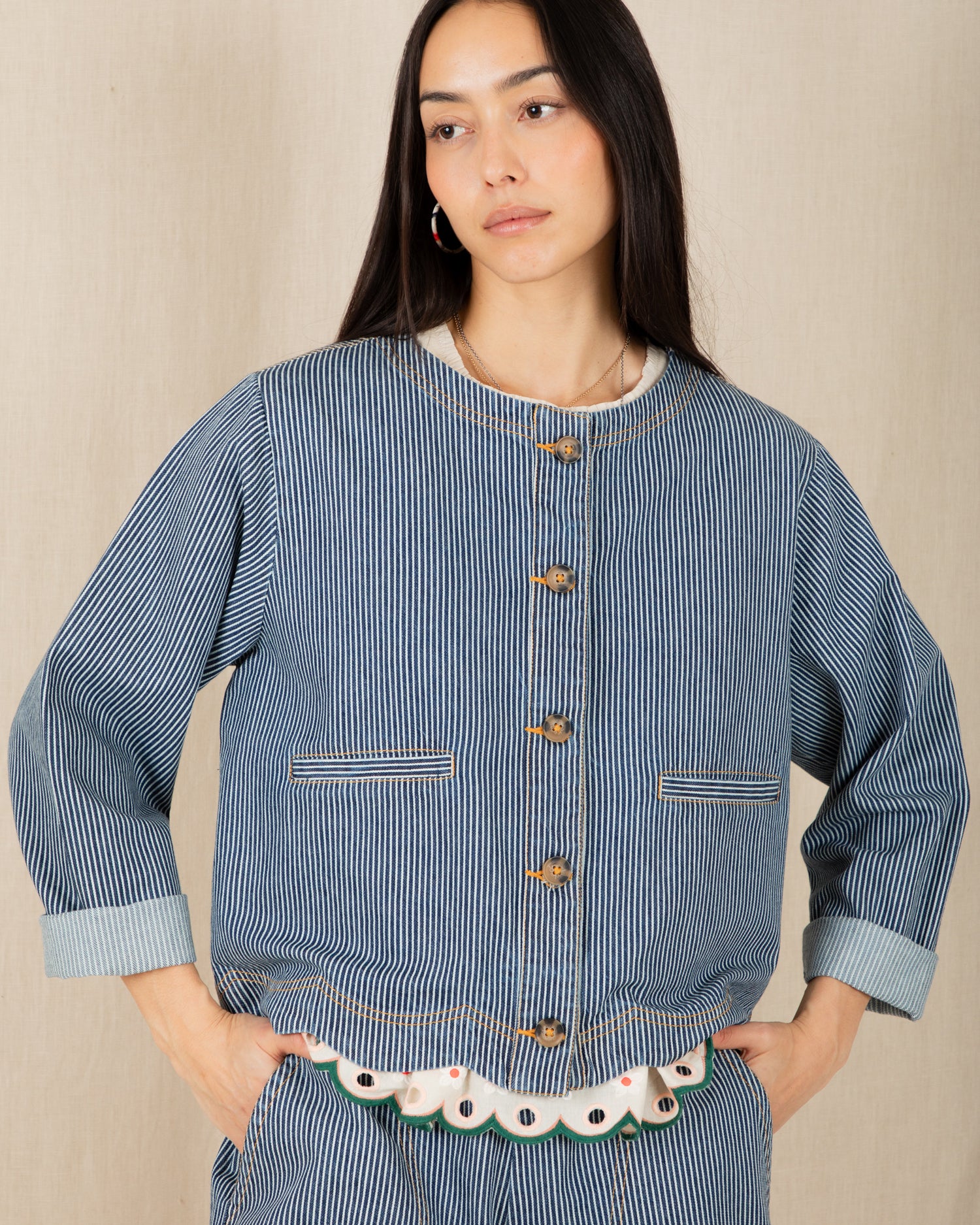 Marie Jacket - Ticking