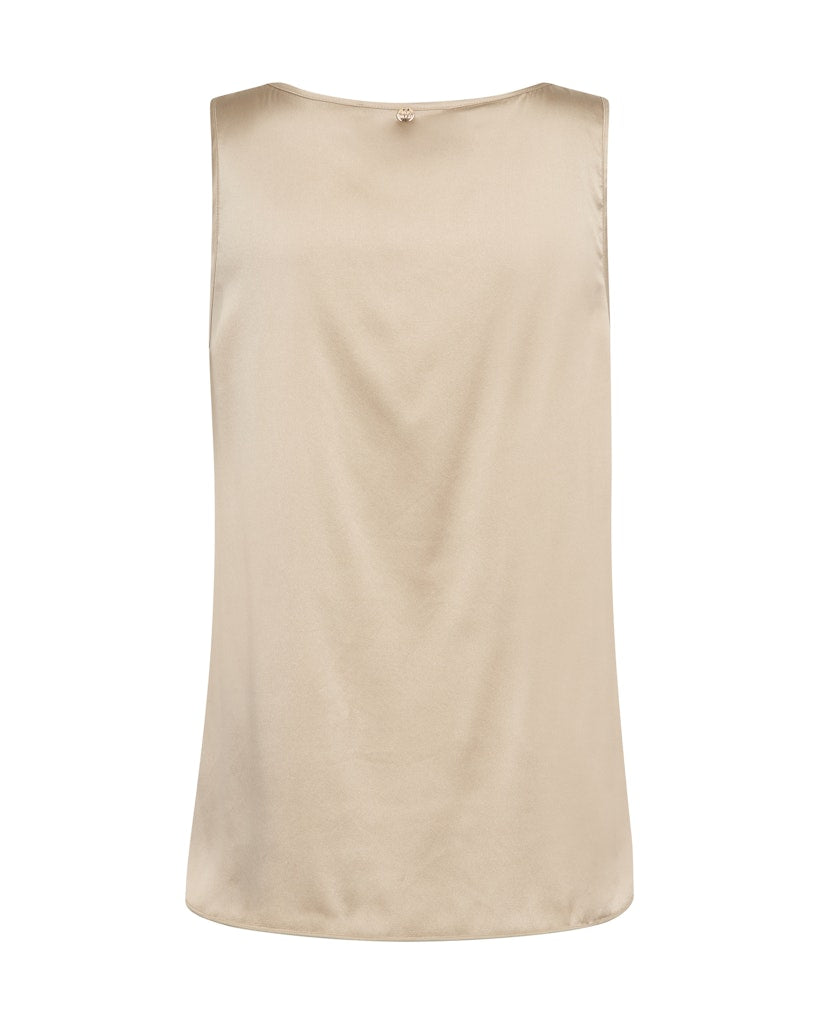 Astrid Silk Tank Top - Oxford Tan