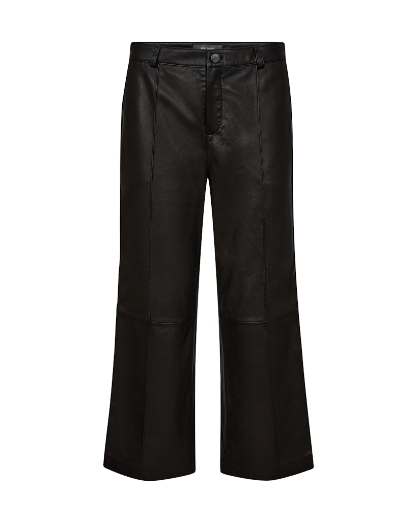 Como Leather Pant Cropped - Black