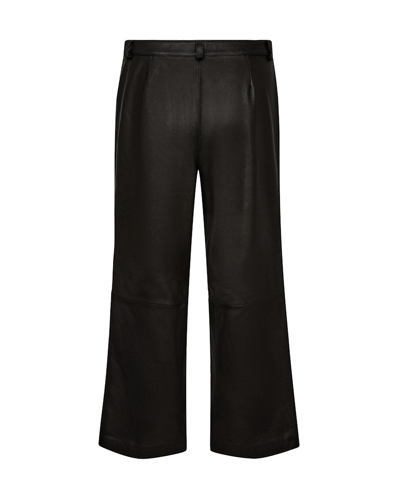 Como Leather Pant Cropped - Black