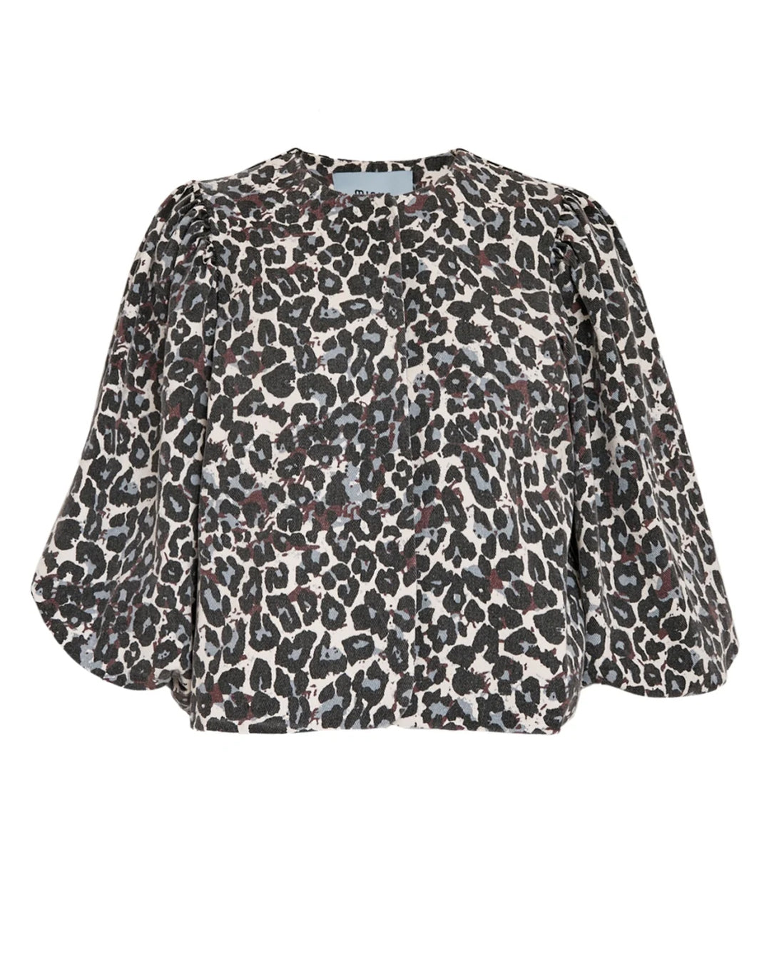 Malli Short Jacket - Skyway Blue Leo Print