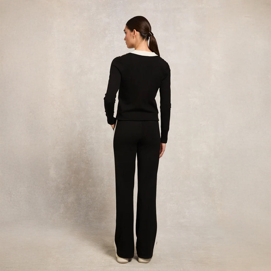 Macy Knitted Joggers - Black