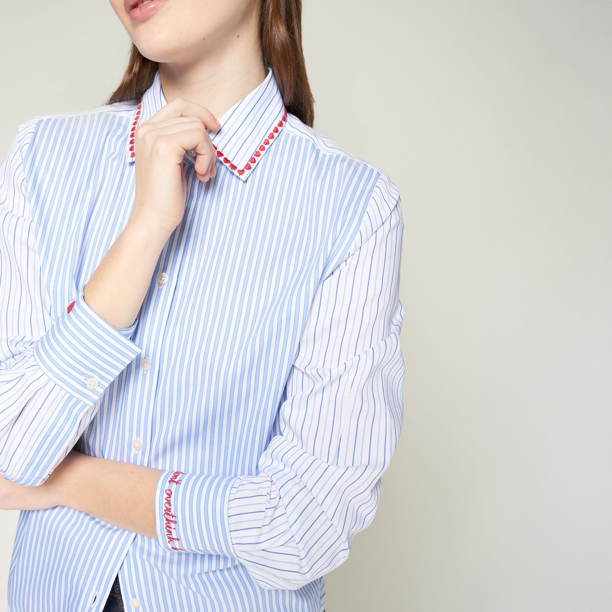 Made With Love Shirt - Blue Stripe