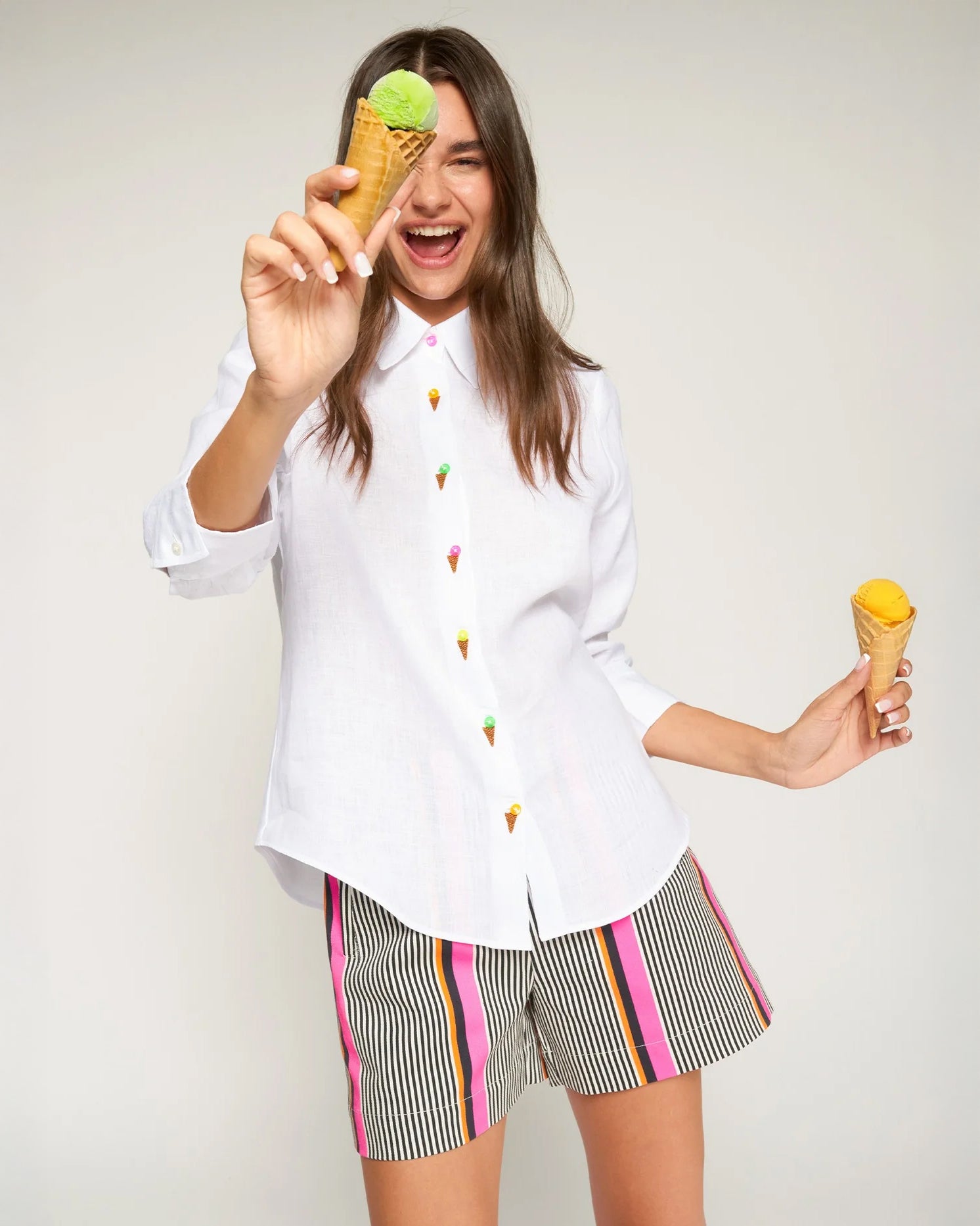 Mafalda Ice Cream Shirt - White
