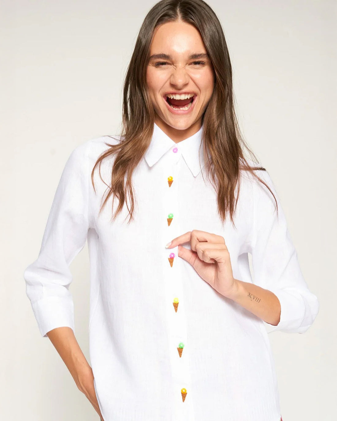 Mafalda Ice Cream Shirt - White