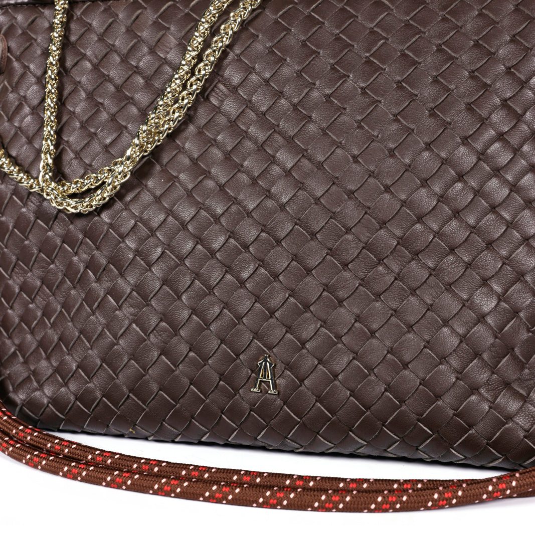 Mallow Lamb Leather Bag - Tresse Eben
