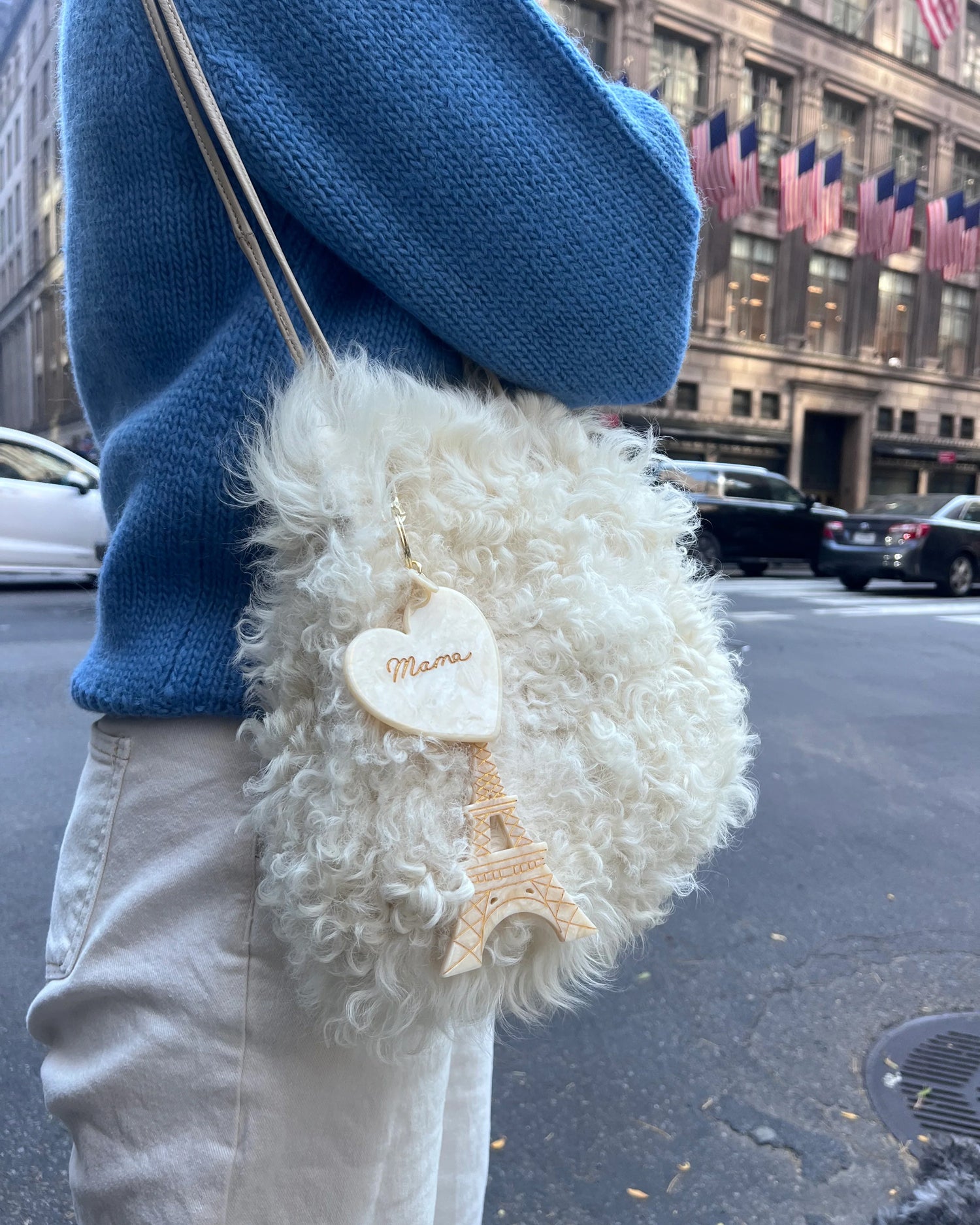 Mama Keyring - Cream