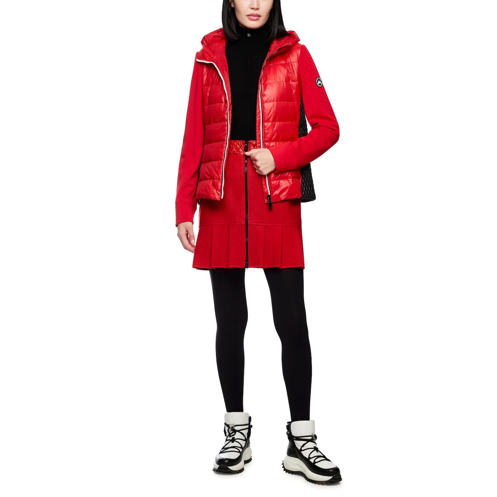 Hybrid Puffa Sports Jacket - Cranberry