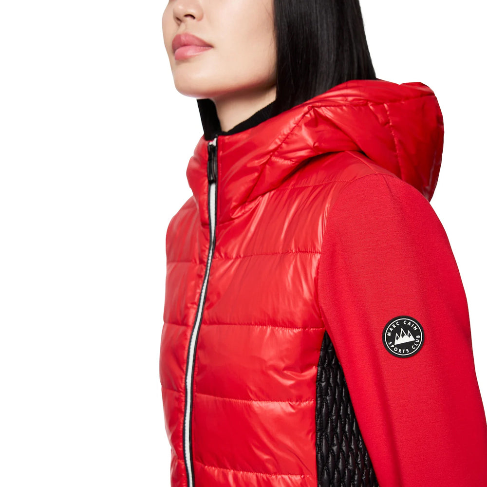 Hybrid Puffa Sports Jacket - Cranberry