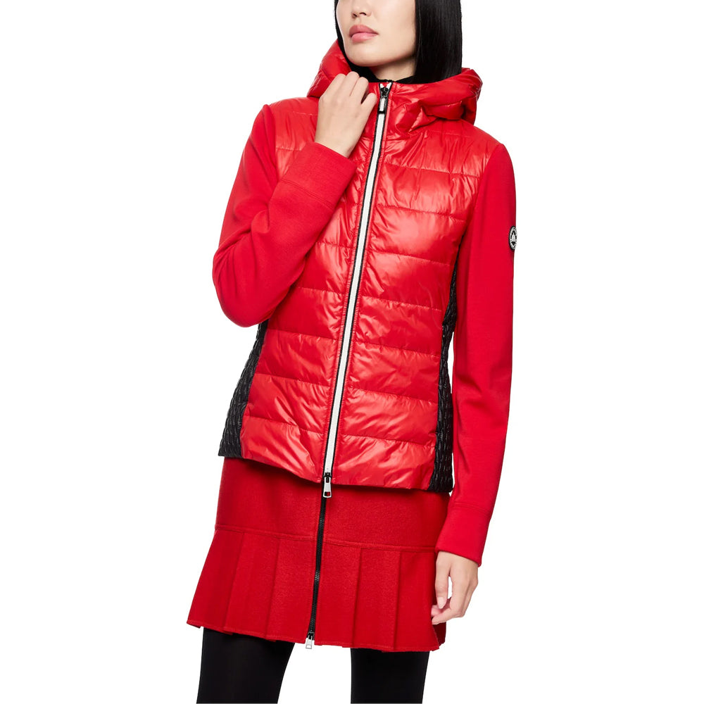 Hybrid Puffa Sports Jacket - Cranberry