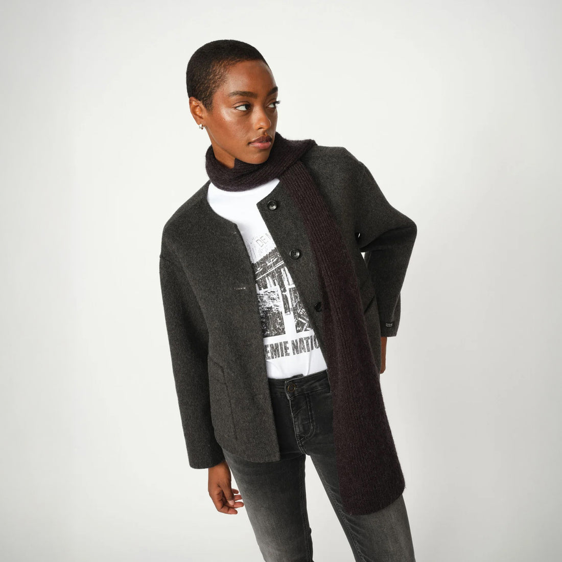 Maria Loisa Wool Jacket - Phantom