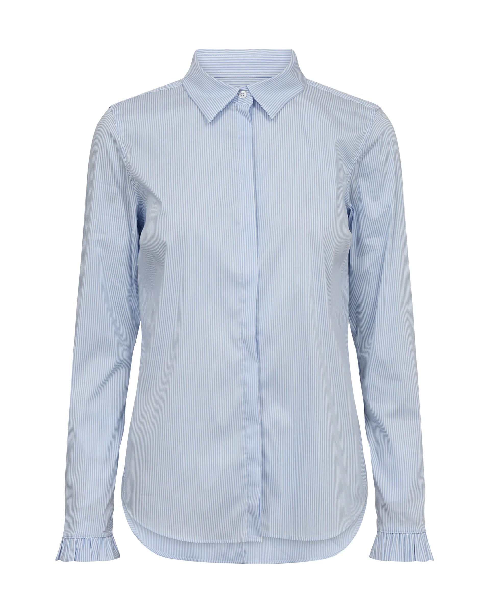Mattie Flip Stripe Shirt - Light Blue