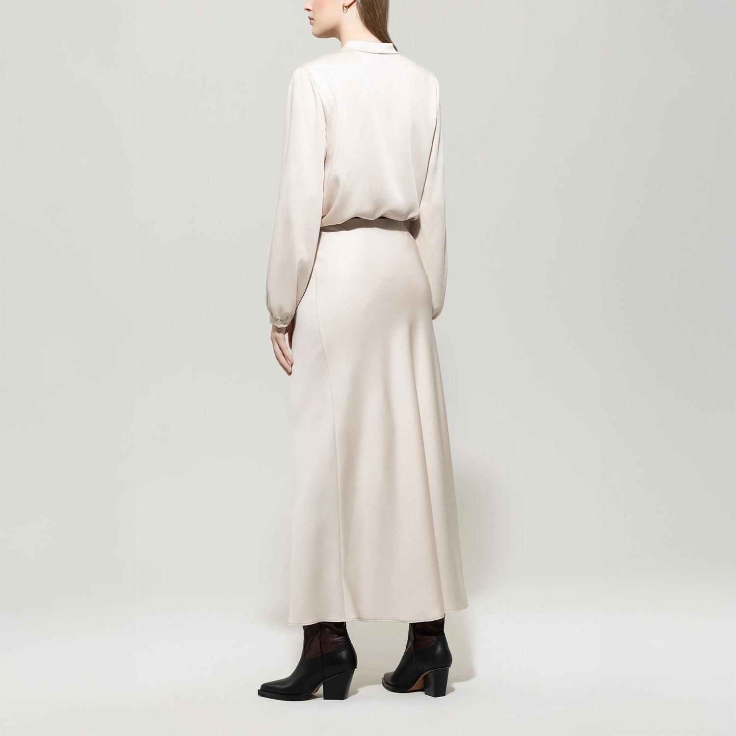Maxi Satin Skirt - Silky Cream