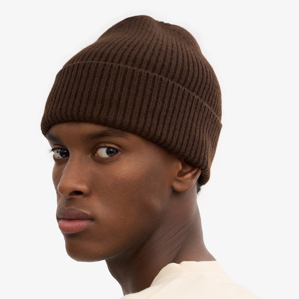 Merino Wool Beanie - Coffee Brown