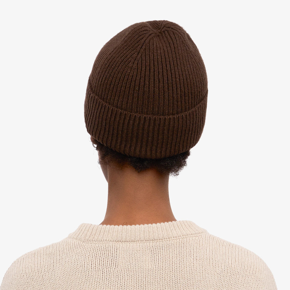 Merino Wool Beanie - Coffee Brown