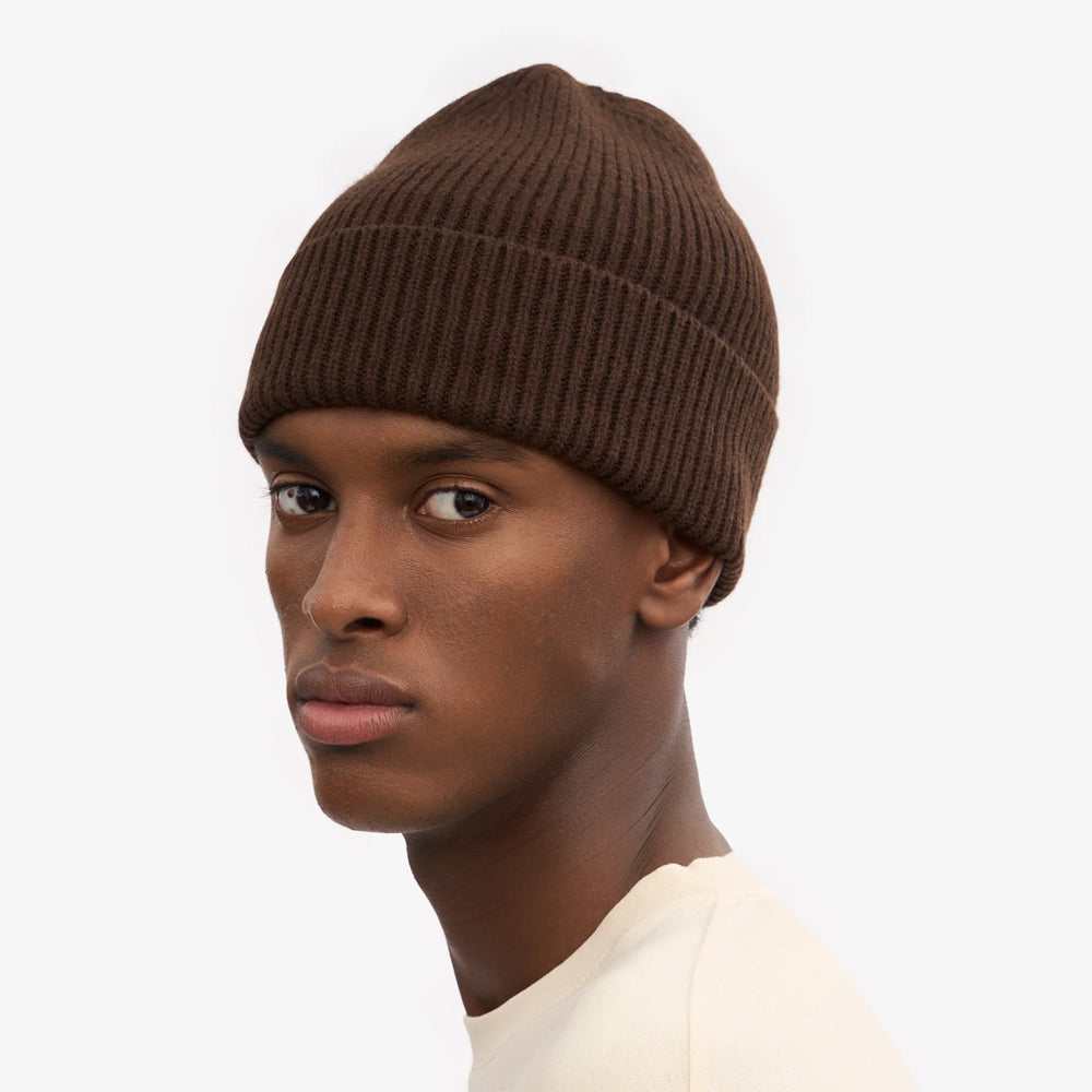 Merino Wool Beanie - Coffee Brown