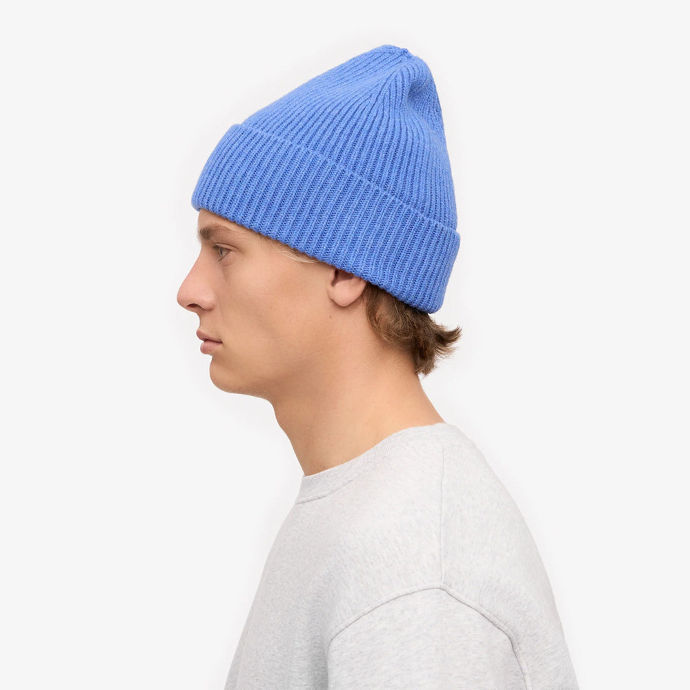 Merino Wool Beanie - Pacific Blue