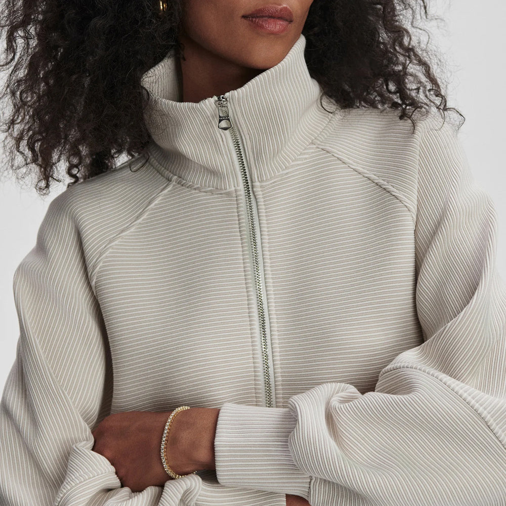 Milano Half Zip Sweat 2.0 - Silver Grey/Snow White