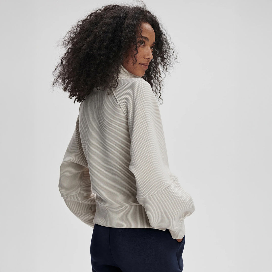 Milano Half Zip Sweat 2.0 - Silver Grey/Snow White