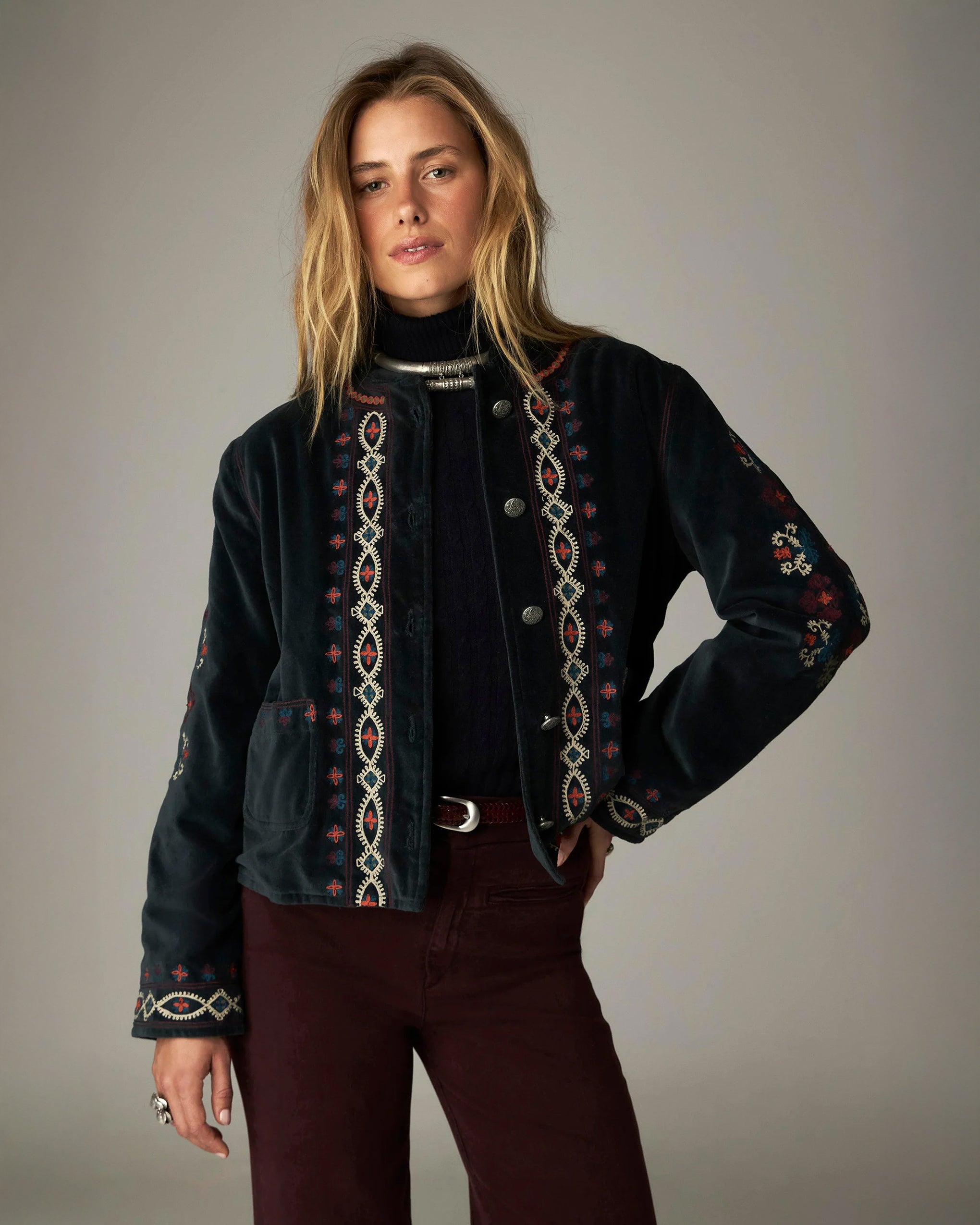 Minotaure Velvet Jacket - Jade