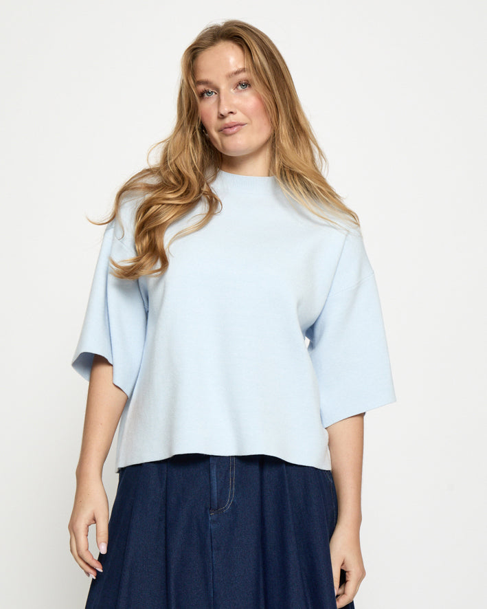 Lupi Knit T-Shirt - Skyway Blue
