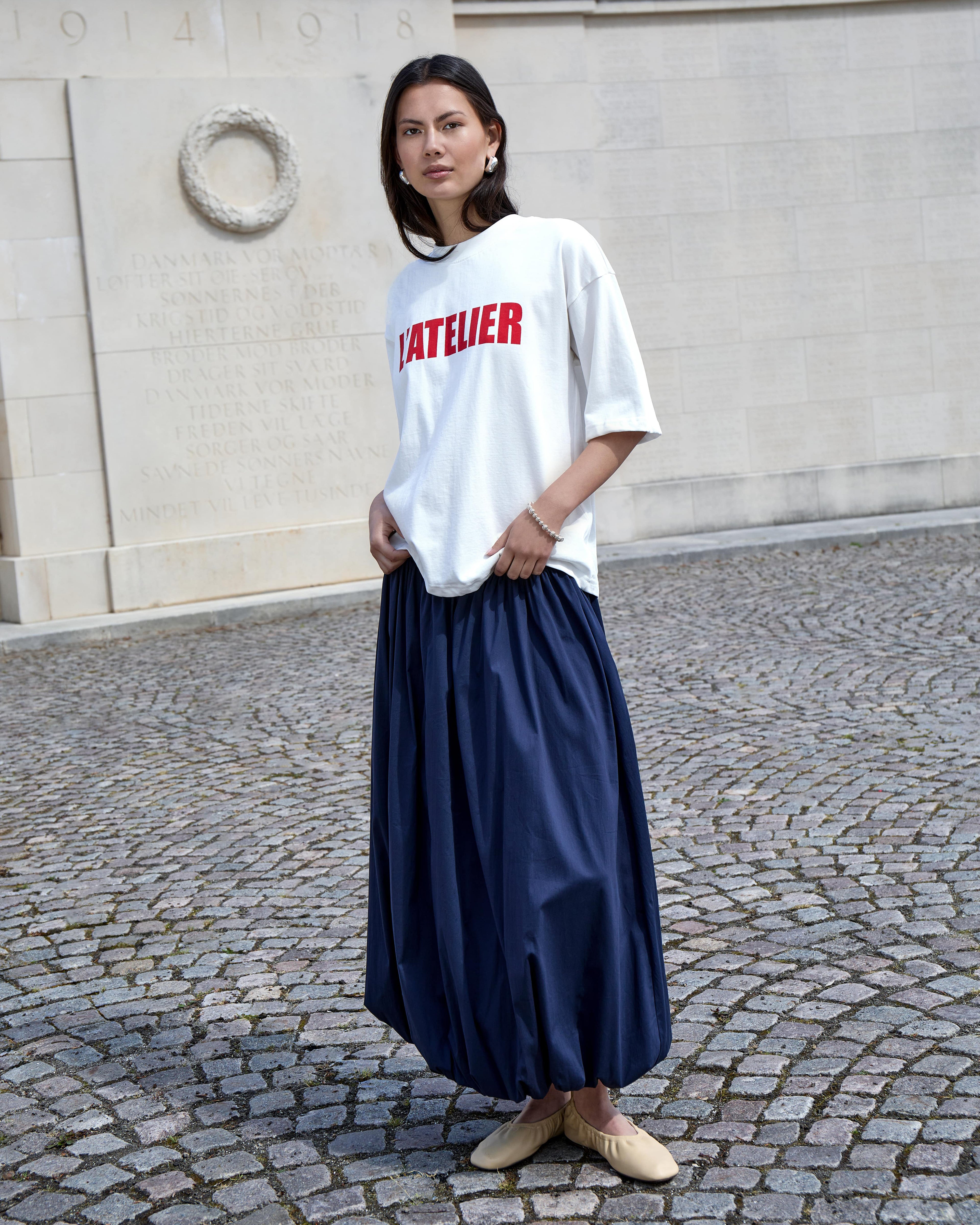 Oline Midi Skirt - Sky Captain