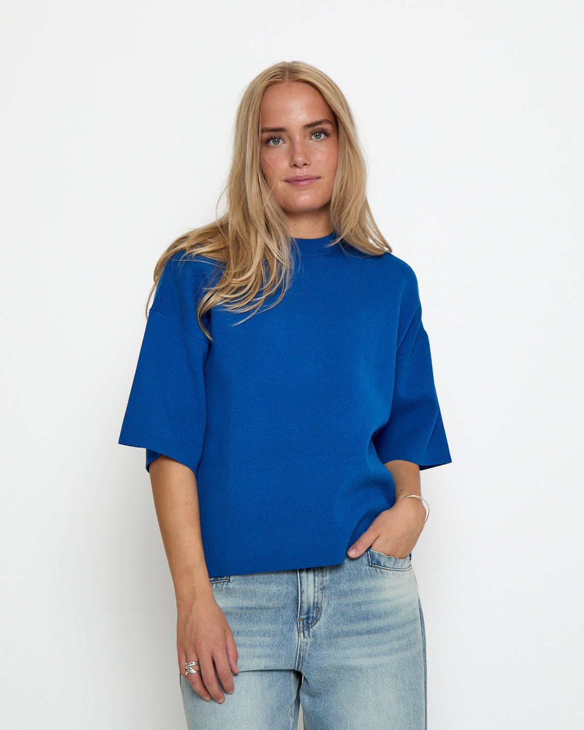 Lupi Knit T-Shirt - Lapis Blue