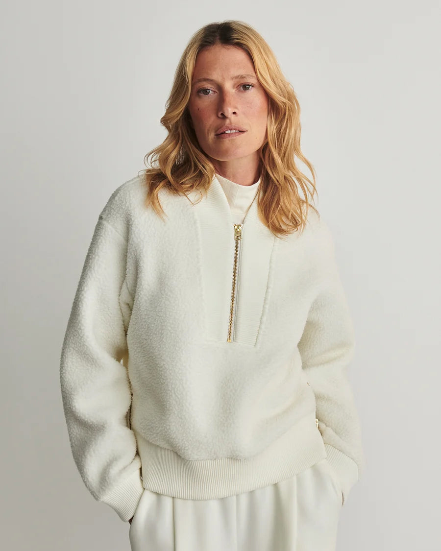 Mumford Half Zip Fleece - Egret