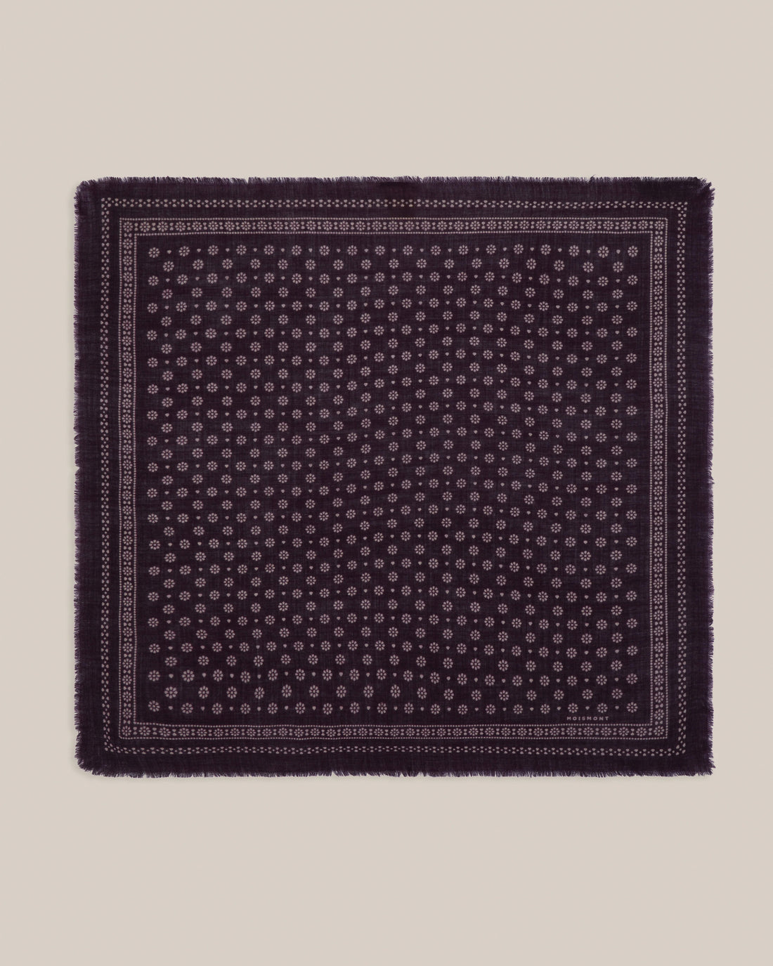 No.676 100% Wool Bandana Print Scarf - Taffeta
