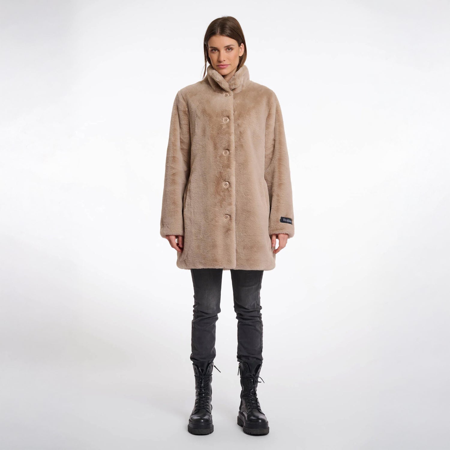 Nonna Single Breasted Coat - Oat