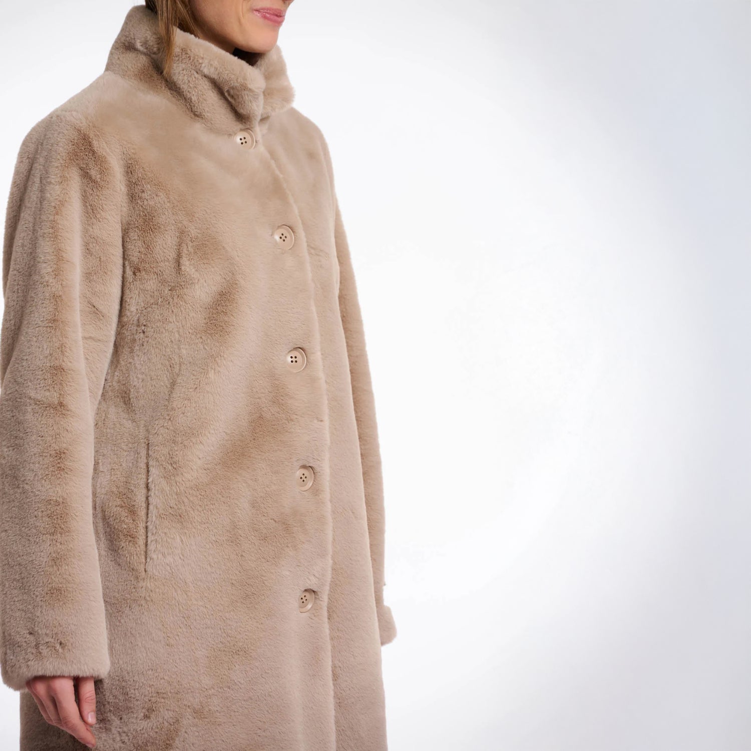 Nonna Single Breasted Coat - Oat