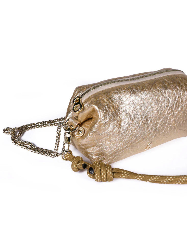 Nuage Bubble Leather Bag - Gold