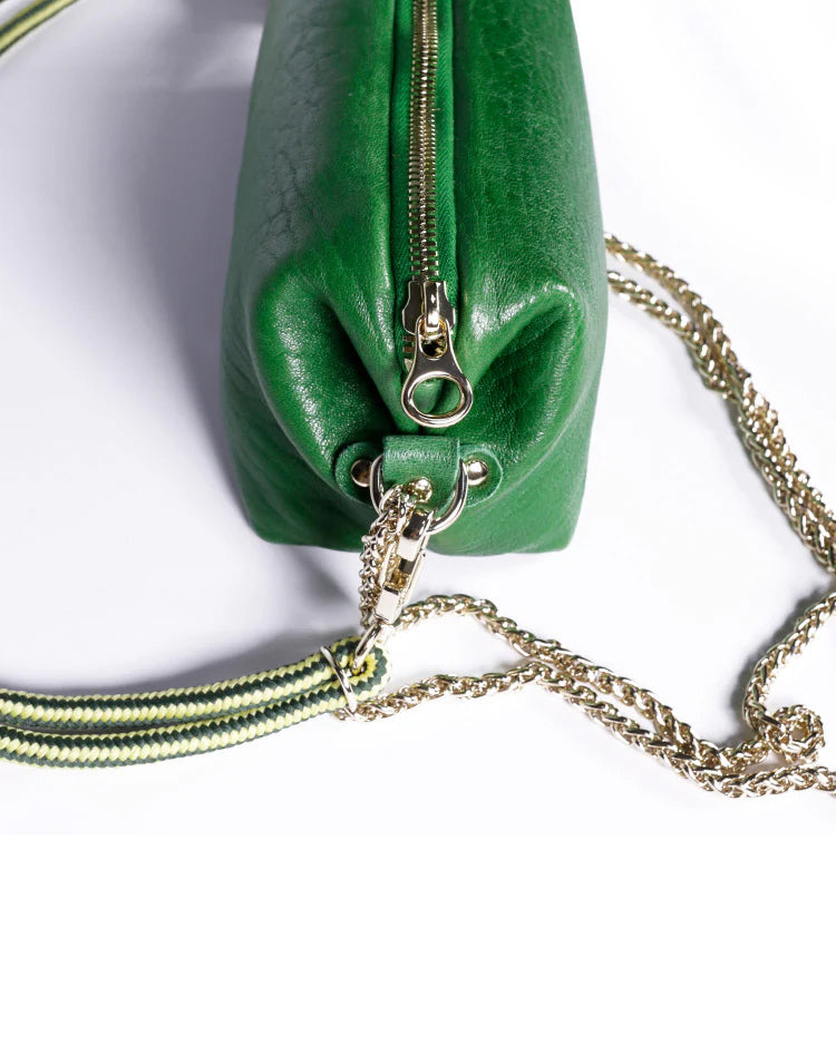 Nuage Bubble Leather Bag - Tennis Green