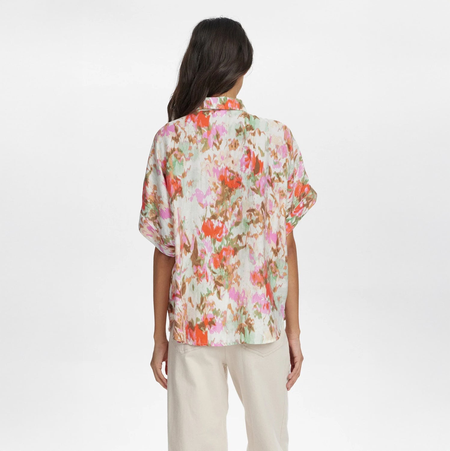 Nuvinnie Short Sleeve Bow Shirt - Pristine