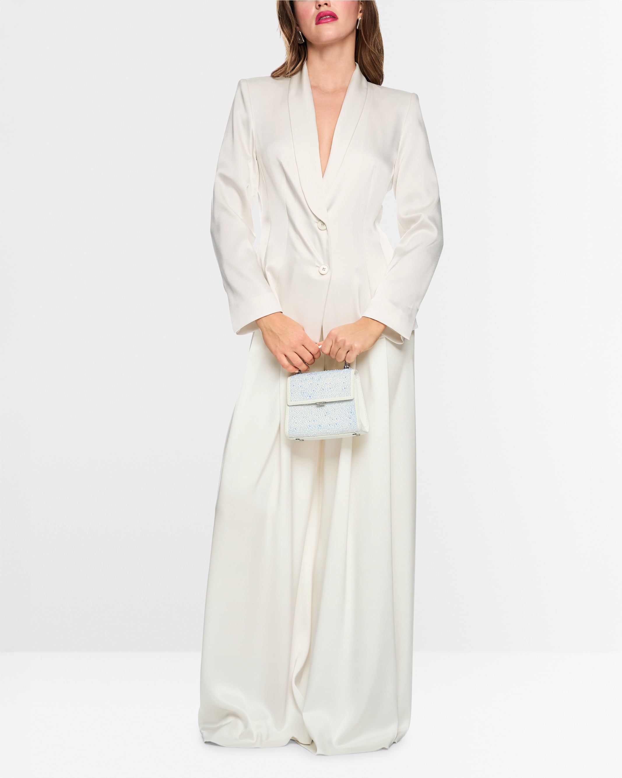 One Button Blazer - Ivory