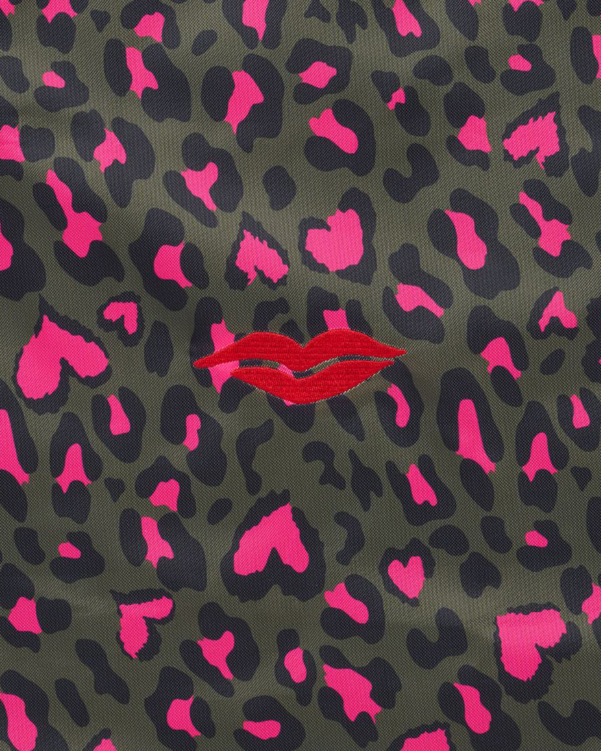 Open Flat Make Up Bag - Khaki Animal Print
