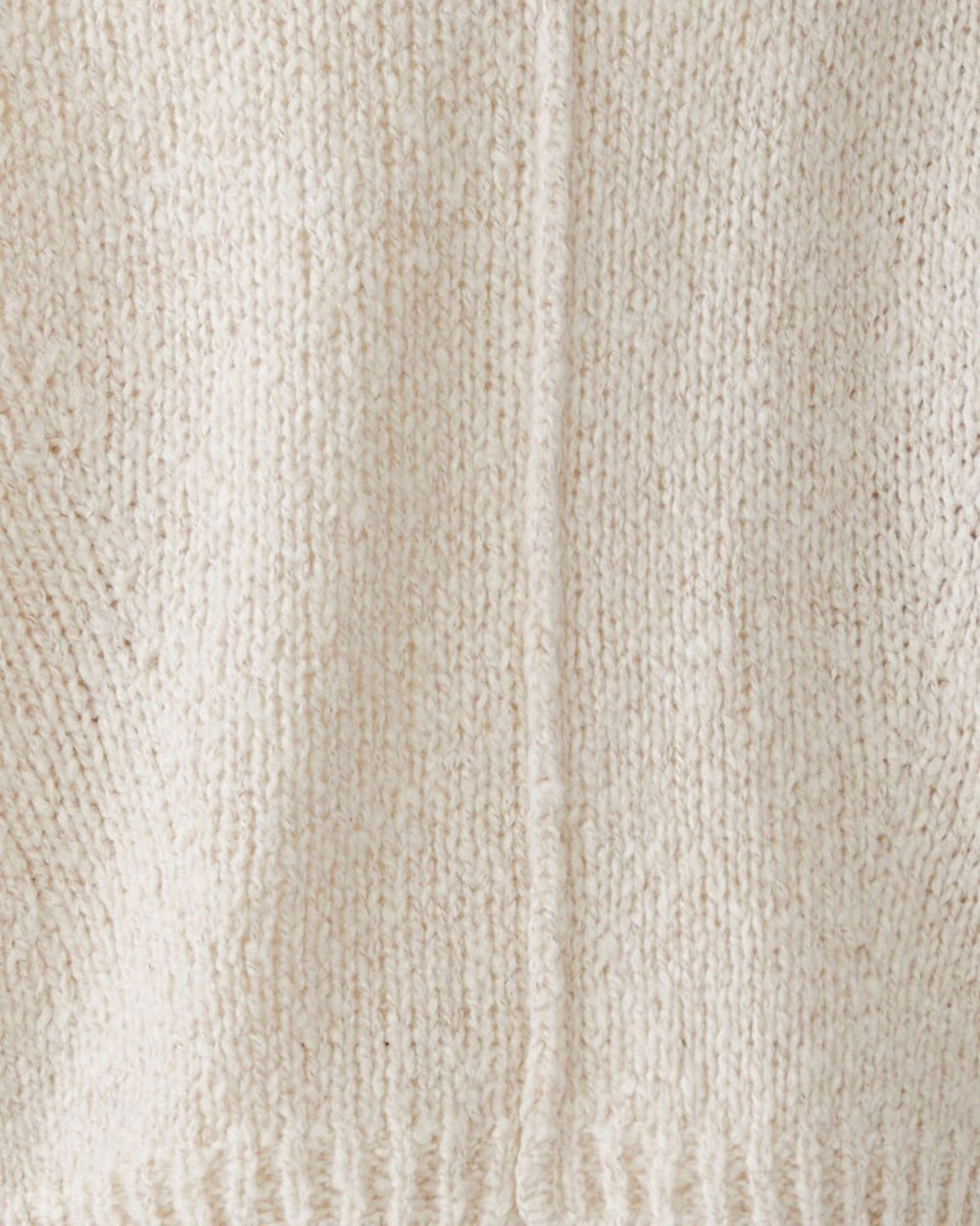 Tape Yarn V Neck Jumper - Beige