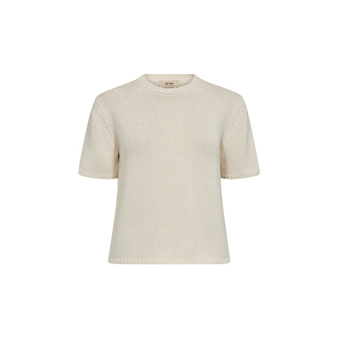 Arin Short Sleeve Cotton Knit - Ecru