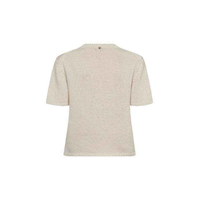 Arin Short Sleeve Cotton Knit - Ecru
