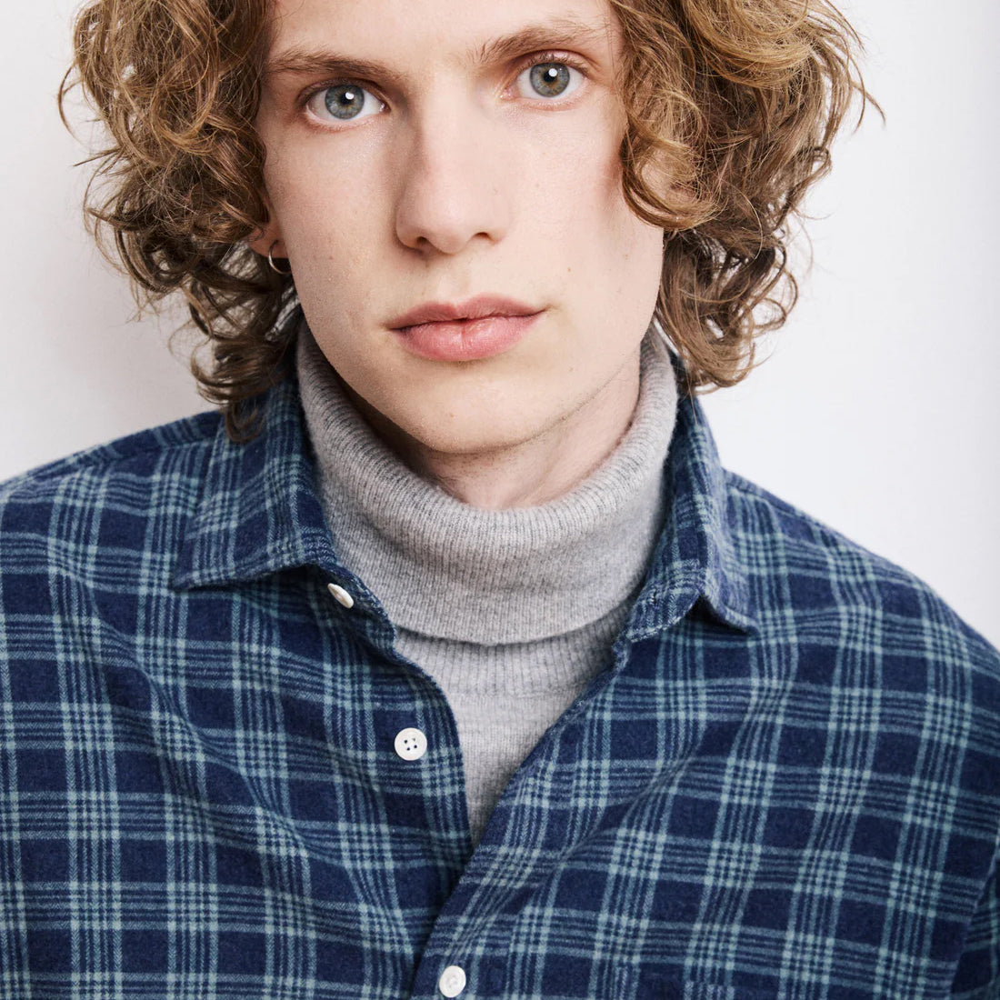 Paul Woven Check Shirt - Navy/Green