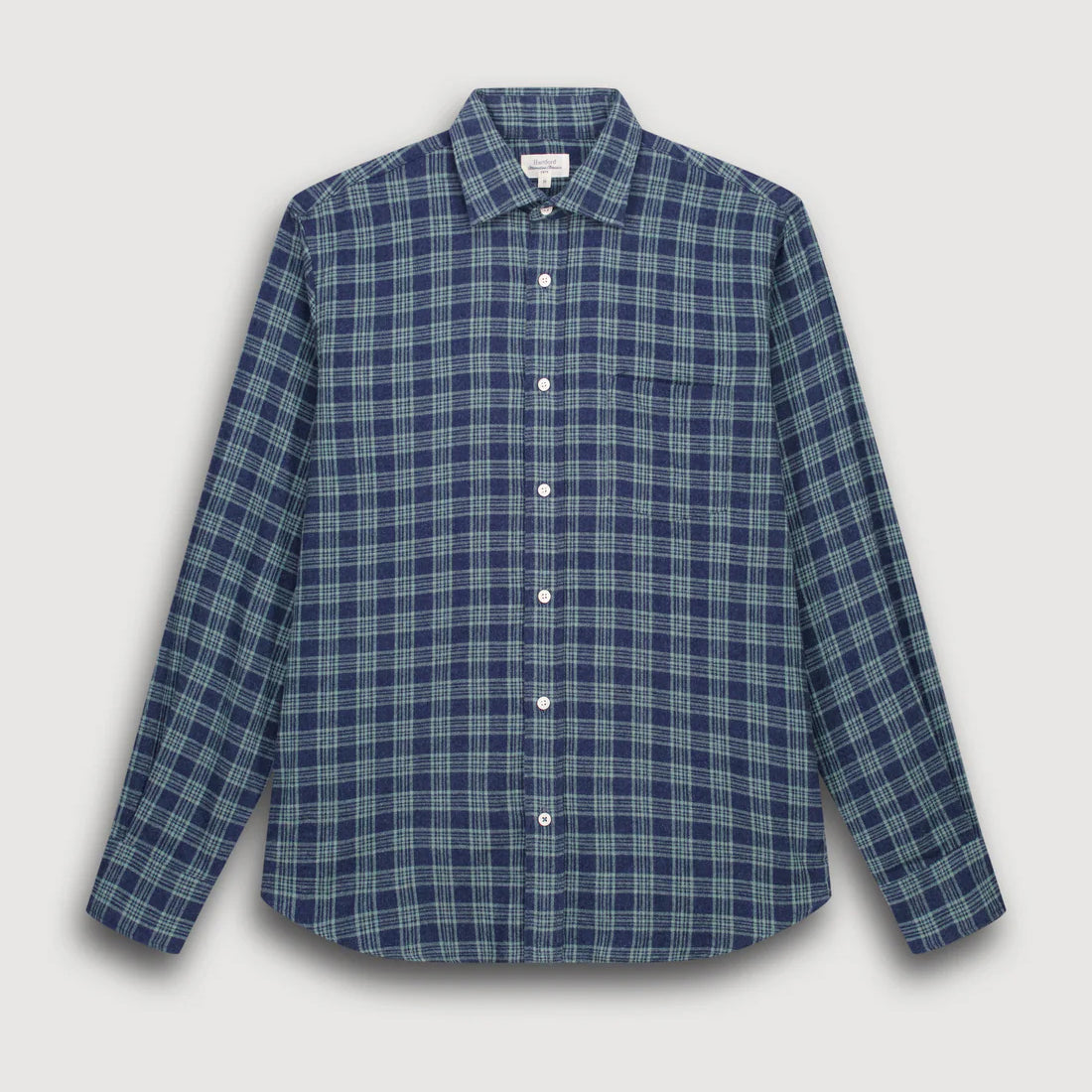 Paul Woven Check Shirt - Navy/Green