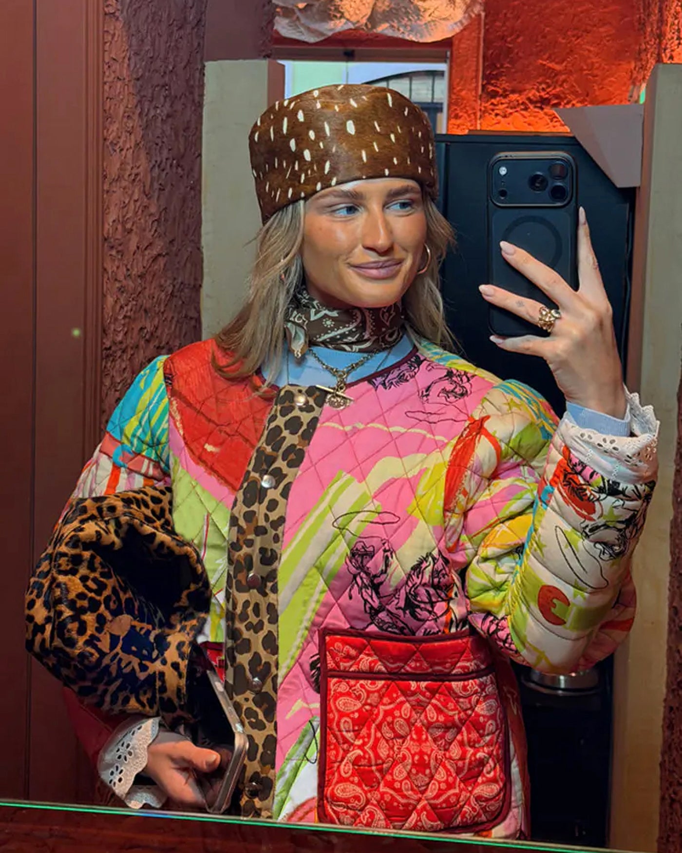 Pink Dallas Reversible Jacket - Multi