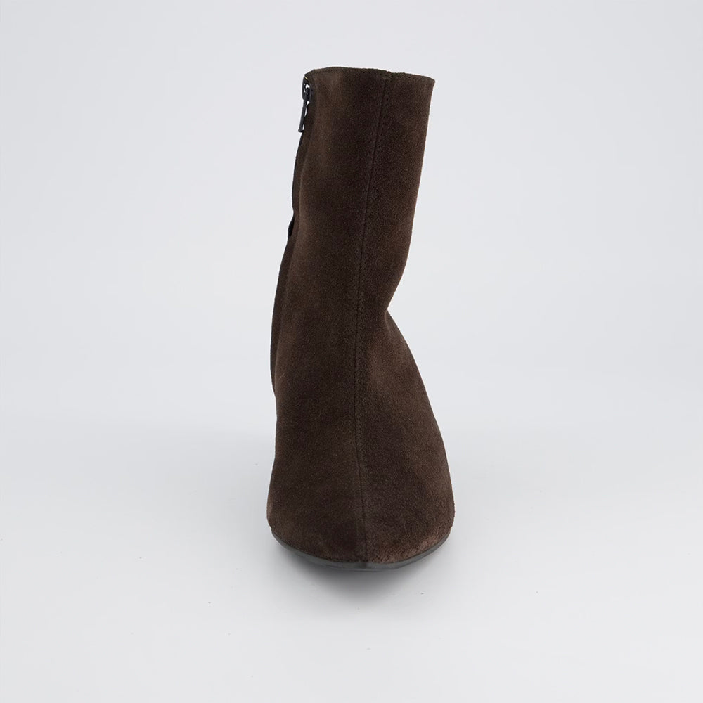 Pointed Suede Boot - Mocha