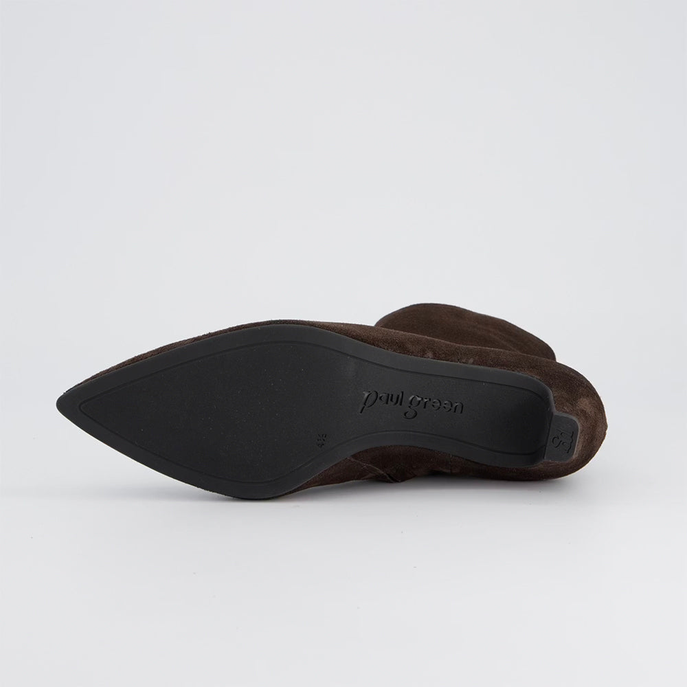 Pointed Suede Boot - Mocha