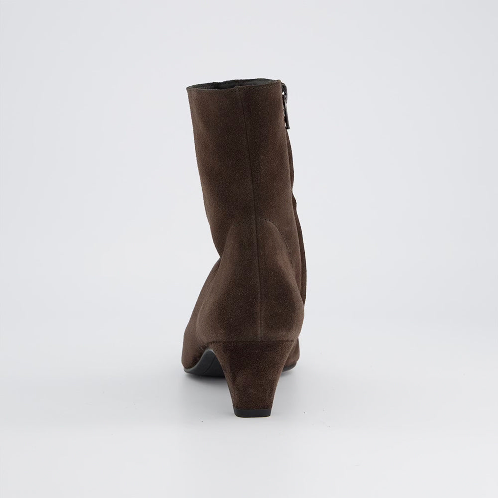 Pointed Suede Boot - Mocha