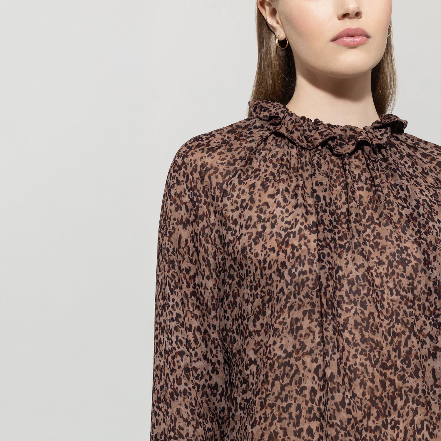 Printed Blouse - Walnut